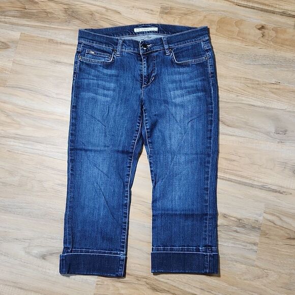 💜Anthropogie Joe's Jeans Socialite Kennedy Cuffed Capri Jeans Size 10/30 - Picture 6 of 12